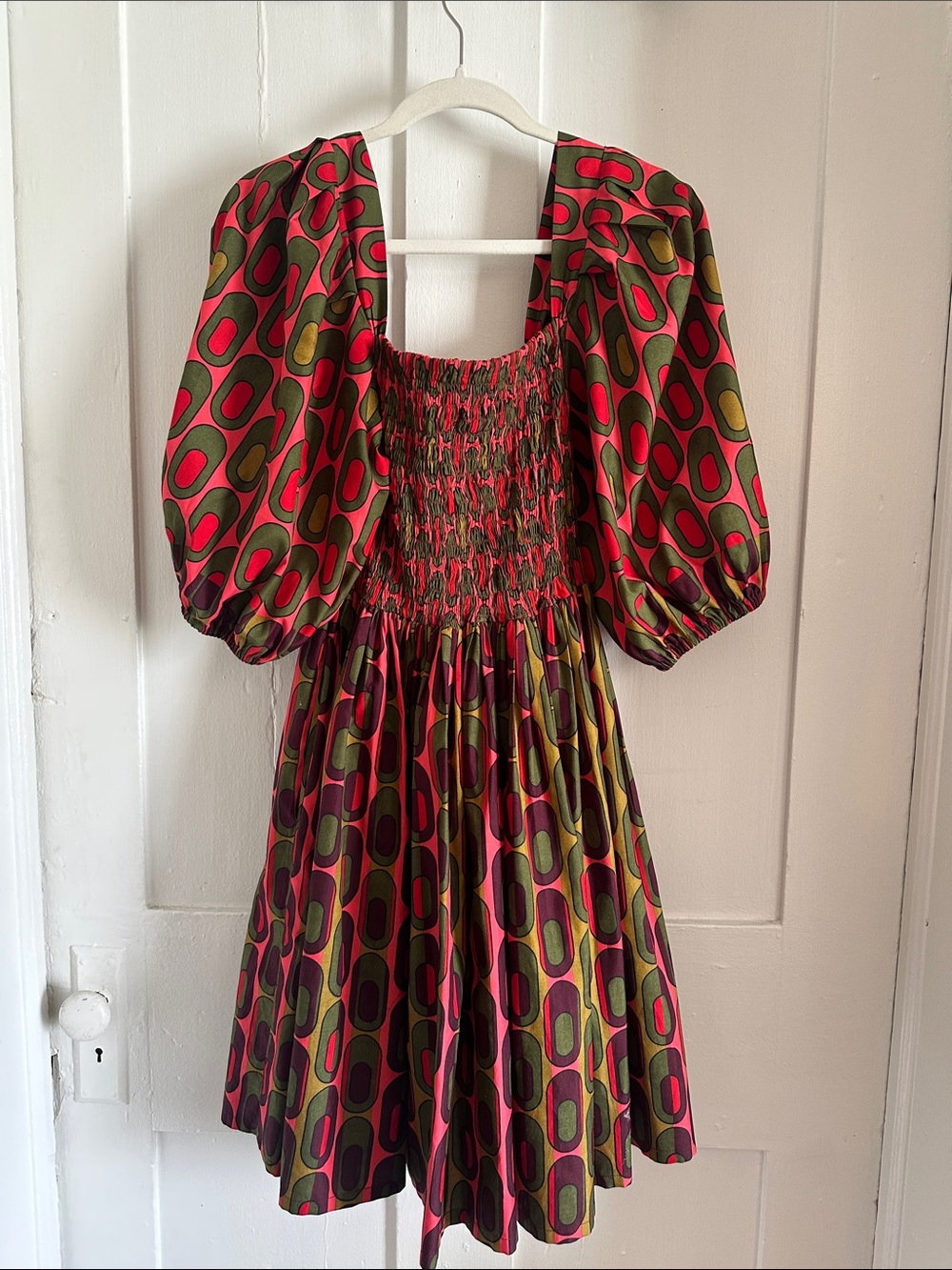 Elisamama Puff Sleeve Square Neck Mini Dress